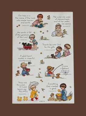 Vintage 90s American Greetings Unused Bible Verse Sticker Sheet